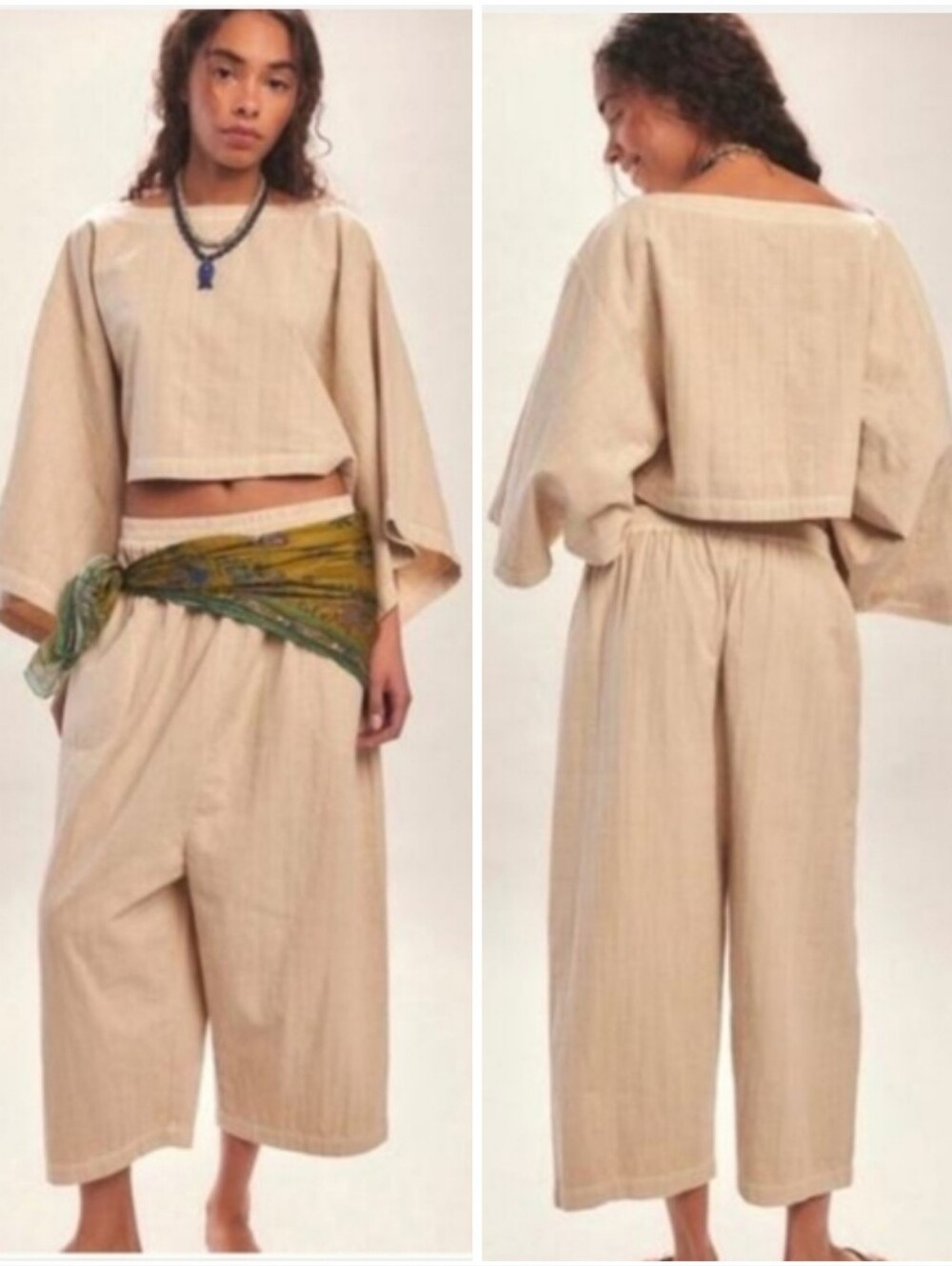 NWT Free People Check Me Out Harem Pant Set